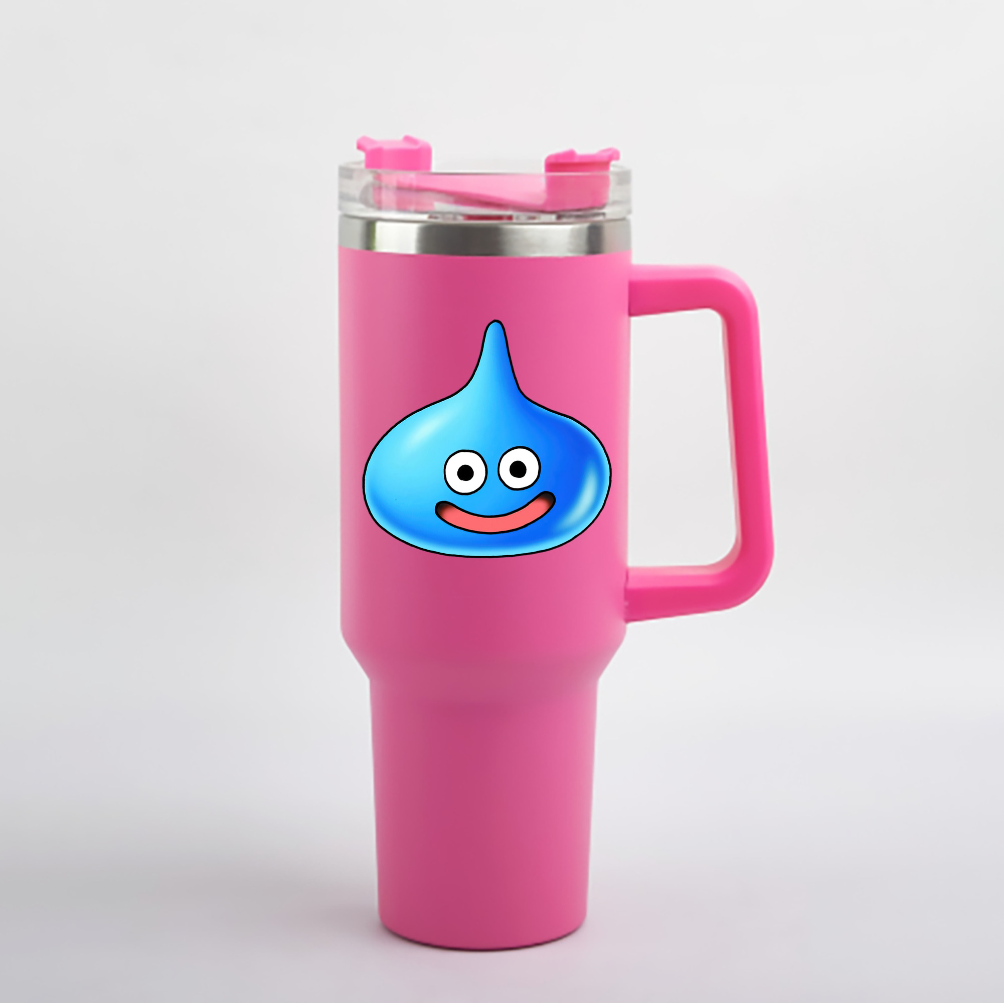 （画像用） ドラゴンクエスト Doragon Kuesuto Dragon Quest 1200mL車用タンブラー - クリスタルステッカー（プラスチックストロー付き）